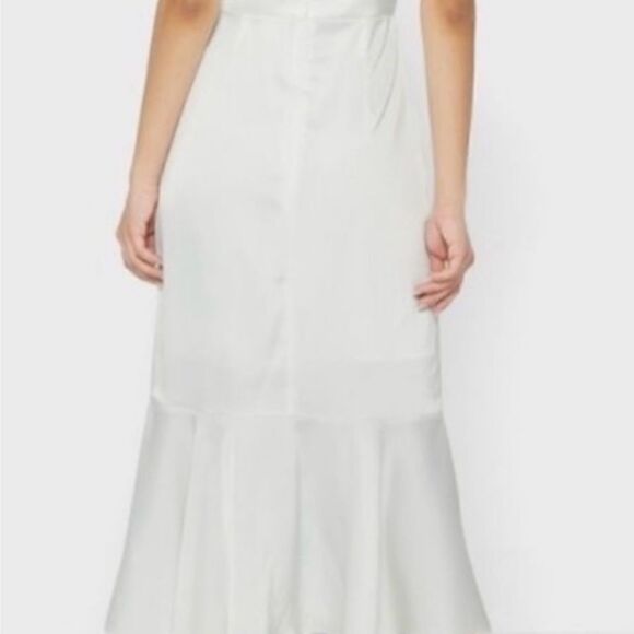 Amylynn White Pleated Wrap Dress Women Large NWT $225 - Picture 9 of 13